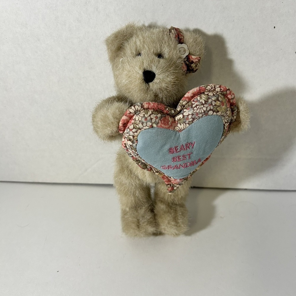 Boyds GRANNY B BEAR The Head Bean Collection Jointed Beary Best‎ Grandma 8" Tall
